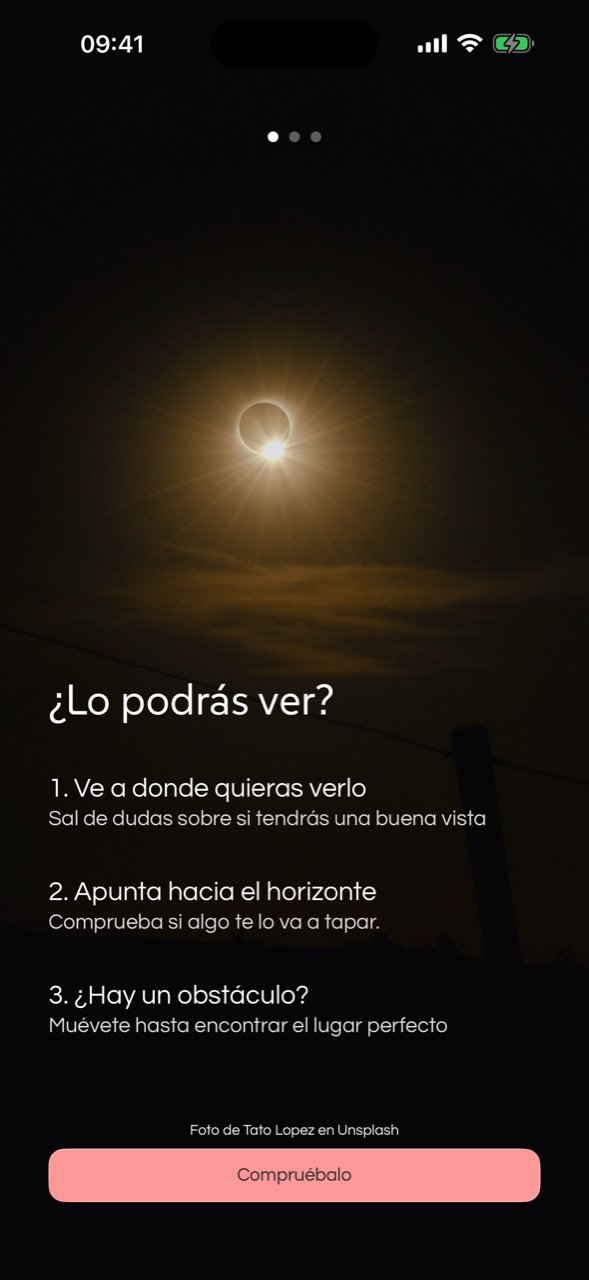 Pantalla de la app explicando cómo funciona el visor